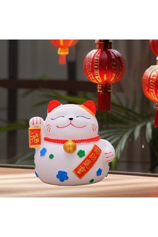 Dolıty Şanslı Kedi Kumbara Para Değişimi Pot Porsperity 16cmx14cmx17cm