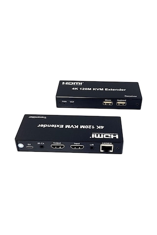 Novacom 4k 120metre Hdmı+usb+ır To Cat6 Kvm Extender