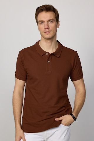 Tudors Erkek 5'li Paket Kahverengi-lacivert-koyu Yeşil-taş-siyah Slim Fit Pamuklu Düz Pike Polo Yaka Tişört-35585 Multi