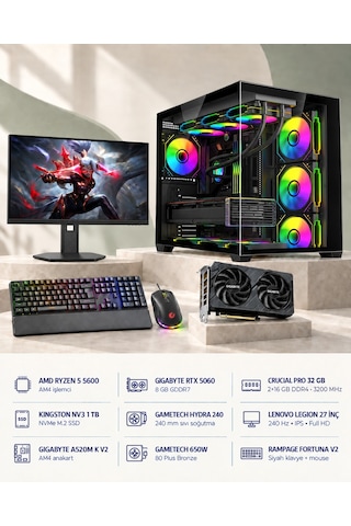 Symoon SYMOONPC0135 R5-5600 8 GB 32 GB 1 TB SSD RTX5060 27" Dos Masüstü Oyuncu Bilgisayarı Symoon SYMOONPC0135 R5-5600 8 GB 32 GB 1 TB SSD RTX5060 27" Dos Masüstü Oyuncu Bilgisayarı