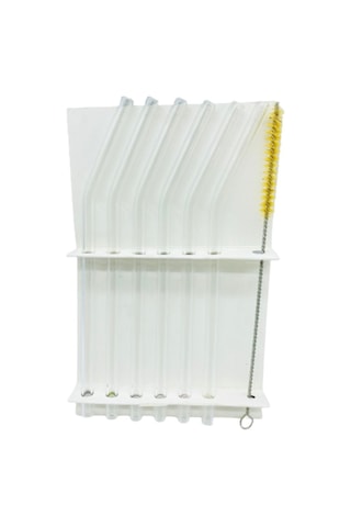Cam Pipet 7 x 200 Mm Eğimli Şeffaf 6 Lı+ Fırça Set