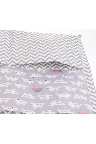 Dolıty Başucu Cep Depolama Kreş Bezi Asılı Çanta Gri-timsah 5 - 6 Numara Çok Renkli