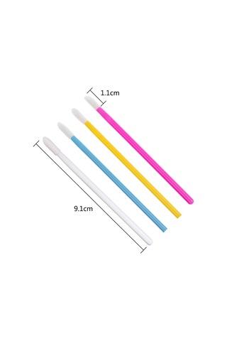 Wezone 50 Adet Tek Kullanimlik Mavi Dudak Fırçası Seti - Dudak, Kirpik Ve Kaş Makyajı İçin Uygun, Kolay Uygulama