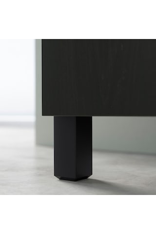 Kapaklı Kitaplık, Venge-kahverengi Meşe Kaplama, 120x42x202 Cm, Bjorkovıken Abanoz