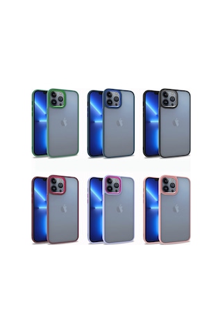 Zore Apple iPhone 13 Pro Max Uyumlu Omsy Flora Kılıf-kırmızı