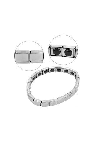 Tenfowee Titanium Çelik Manyetik Bileklik Gümüş - Kas Gerilimini Azaltır, Kan Akışını Ve Uyku Kalitesini İyileştirir - Moda Stili Günlük Kıyafetlere Uyum Sağlar Silver