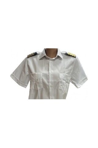Pilot Gömlek Yazlık Kısa Kollu Pamuklu Non-ıron Beyaz