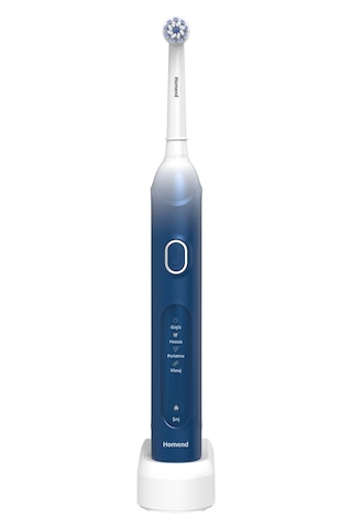 Homend Brushboss 4701h 4 Modlu 21 Gün Kullanım Süreli Akıllı Zamanlayıcılı Şarjlı Diş Fırçası Mavi Şarjlı
