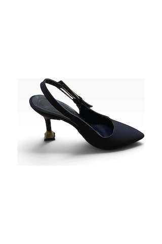 Ayem Kadın Kadeh Topuklu Arkası Açık Stiletto Siyah Saten - 940817244 Siyah Saten