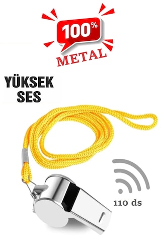 Metal Düdük - 110 Desibel 5615 Acı Kahverengi
