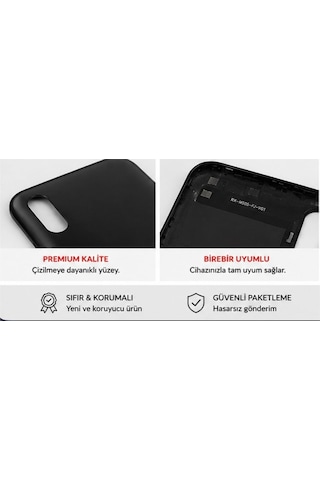 Xiaomi Redmi 9a Arka Kapak Batarya Kapağı Siyah Uyumlu Yedek Parça