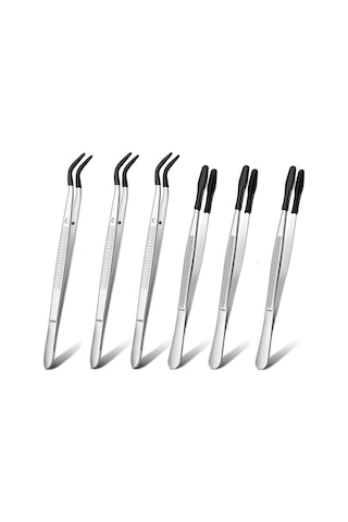 Hha Adet Lastik Uçlu Cımbız Pvc Silikon Hassas Cımbız Siyah