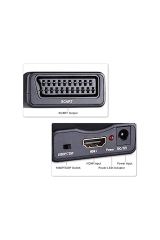 4363 Hdmı To Scart Av Video Çevirici Skart Dönüştürücü Adaptör