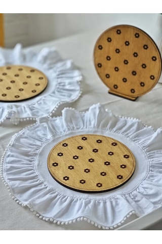 Orlov's Decor Sıcak Tutucu Ahşap Standları "çiçekler" Set 3 Parça 388896707 Meşe