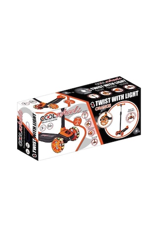 Furkan Toys Cool Wheels Led Işıklı 3 Tekerlekli Twist Scooter 3+ Yaş Turuncu