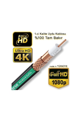 Erse Rg6U6 Bakır Anten Kablosu Bakır 100 M Erse Rg6U6 Bakır Anten Kablosu Bakır 100 M