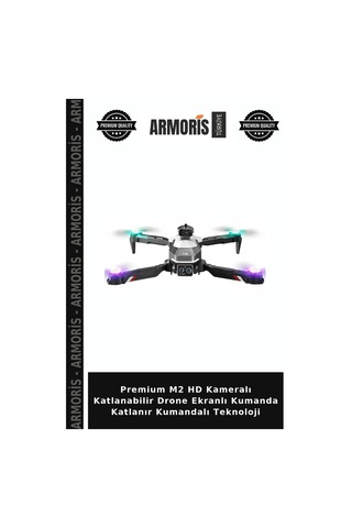 Premium M2 Hd Kameralı Katlanabilir Drone Ekranlı Kumanda Katlanır Kumandalı Teknoloji