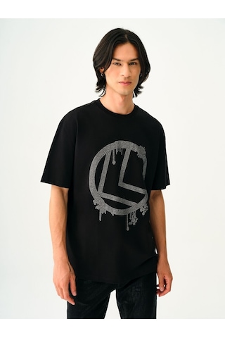 LOFT Loose Fit Erkek Tshirt K.kol Lf2036448 Q1.v1 Siyah
