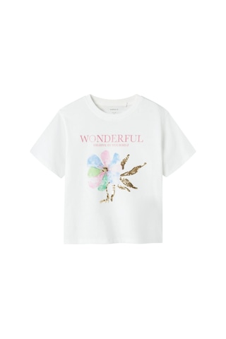 Name It Nkfdukko Ss Nreg Top Box Kız Çocuk T-shirt 13240652 Beyaz