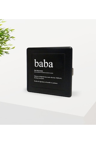 Bk Home Baba Tasarımlı Siyah Metal Sigara Tabakası-1