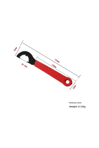 Kangvka Karbon Çelik Kurtarma Somun Anahtarı - Kilitleme Ve Takma İşlevi, Kırmızı Kollü D Modeli, Outdoor Acil Durumlar İçin Dayanıklı Araç