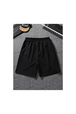Tarzsokak Y2k Unisex Yaz Şort Bermuda Harajuka Anime Retro Kod-11427 Siyah