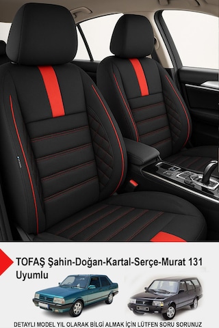 Oniks Serisi Tay Tüyü Kumaş Oto Koltuk Kılıfı Tofaş Kartal-şahin-doğan-serçe-tempra İle Uyumlu Kırmızı