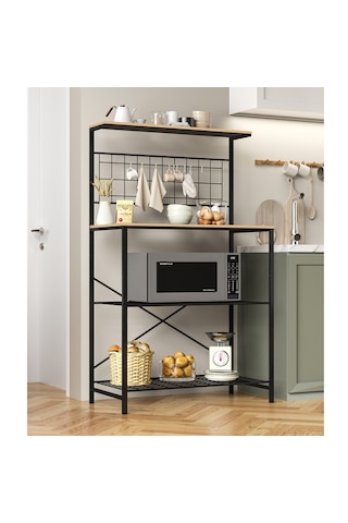 Çok Amaçlı Dolap Mutfak Rafı Bango Masa Füme 1435