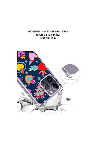 Oppo A94 Uyumlu Retro Color 3 Baskılı Şeffaf Köşe Korumalı Antişok Kılıf
