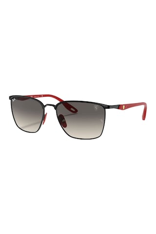 Ray-Ban Ferrari 3673M F04111 56 Erkek Siyah Köşeli Çerçeve Güneş Gözlüğü