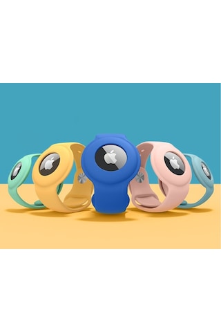 Apple Uyumlu AirTag Anahtarlık Kordon Kılıf Silikon Kordon