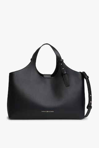Tommy Hilfiger Th Logo Satchel Siyah Kadın El Çantası-15218