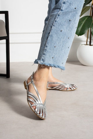 Wolk Shoes Asi Kadın Babet Trend Gümüş