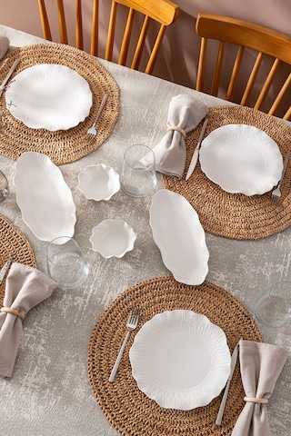 Emsan Aren 14 Parça 6 Kişilik Kahvaltı Takımı Beyaz