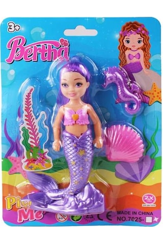 7025 Kartela Kçk Deniz Kızı Bertha Bebek -kzl