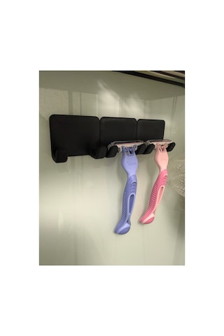 Tıraş Bıçağı Düzenleyici Yapışkanlı Banyo Jilet Organizeri 2 Adet Pembe