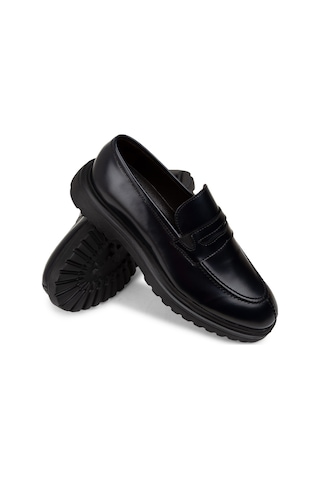 Deery Hakiki Deri Lacivert Loafer Erkek Ayakkabı - 01878mlcve01 Lacivert