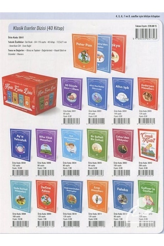 Mercankitap Klasik Eserler Dizisi 4. 5. 6. 7. Ve 8. Sınıflar Için 40 Kita...