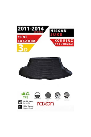 Nissan Juke 2011 2014 Bagaj Havuzu 3d Özel Kalıp Su Geçirmez Kaymaz