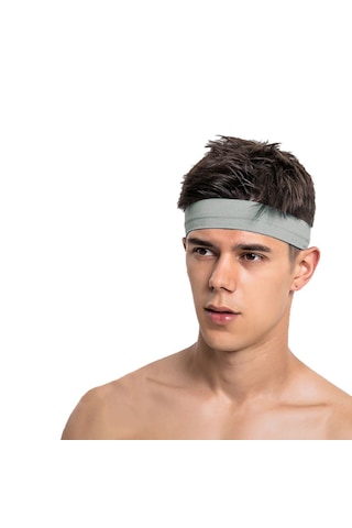 Erkek Spor Saç Bandı Kafabant Esnek Futbol Canlı İddialı Headband Gri