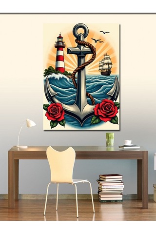 Kanvas Tablo Deniz Temalı Çizim 50cmx70cm