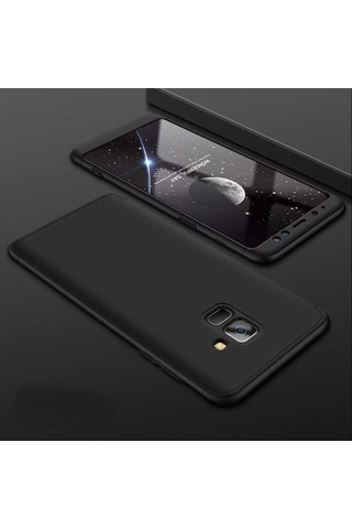 Galaxy Uyumlu A6 2018 Kılıf Zore Ays Kapak Siyah-Kırmızı