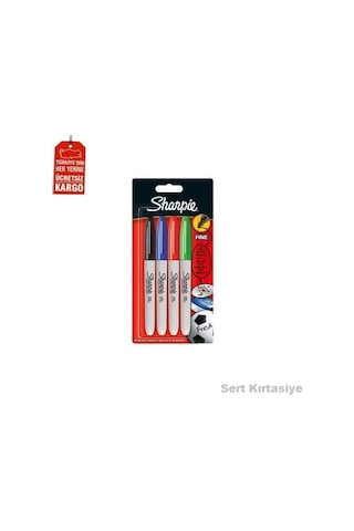 Sharpie Fine Permanent Markör.Standard Renk 4'Lü Bls S0842590