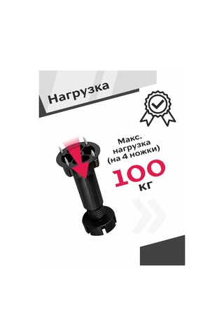 Centr Mebel'noj Furnitury Plastikten Yapılmış Ayarlanabilir Mobilya Ayarı 4 Adet 93583348 Siyah