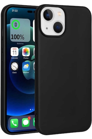 Apple Uyumlu iPhone 14 Zore Premier Silikon Kılıf-siyah Siyah Siyah