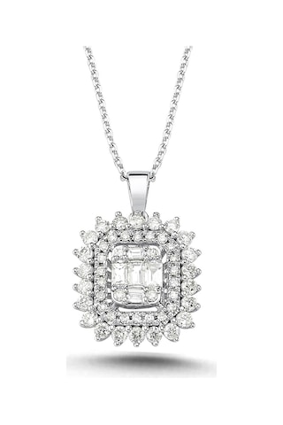 0,58 Karat Pırlantalı Baget Kolye