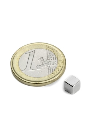 50 Adet - Küp Neodyum Mıknatıs, 5x5x5 Mm, Güçlü Magnet, N35 Kalite