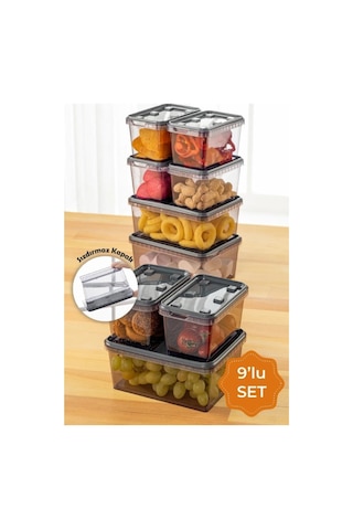 Cvs Home DN0128 Saklama Kabı 9'lu Gri