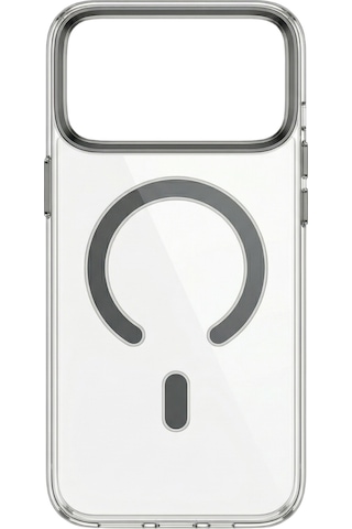Fulltech Pc3 Apple Uyumlu iPhone 17 Pro Max Magsafe Karbon Tasarım Kılıf - Şeffaf Titanium Gray
