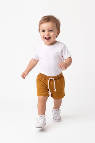 MiaBaby Bebek Müslin Şort Hardal
